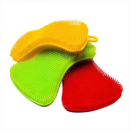 Peddy Hot Selling Kitchen Dish Washing Food Grade Silicone Sponge Scrubber